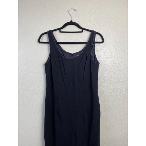 Eileen Fisher Black Sheath Dress Womens sz Small Minimalist Contemporary Neutral - Picture 5 of 14